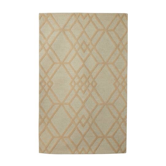 Beige Contemporary 5' x 8' Area Rug
